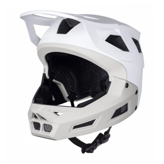 Šalmas FORCE DROP  downhill white-grey (L-XL 58-61cm)