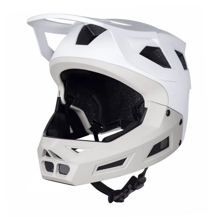 Šalmas FORCE DROP  downhill white-grey (L-XL 58-61cm)