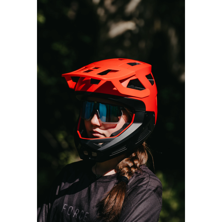 Šalmas FORCE DROP downhill red-black XS-S (51–54 cm)